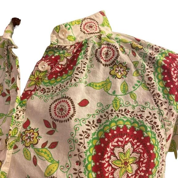 Gap Boho Inspired Floral Henley Long Sleeve Top Size Medium - Picture 5 of 13